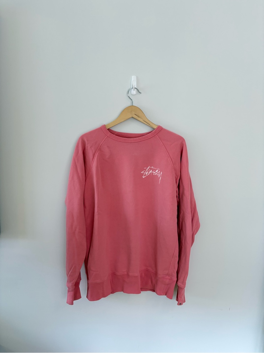 Stussy Pink Logo Crewneck Sweatshirt